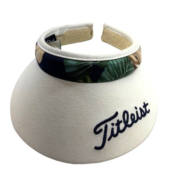 Womens Titleist Hawaiian Floral Golf Tennis Sun Visor Cushioned Cruise VTG Pics - Picture 1 of 8